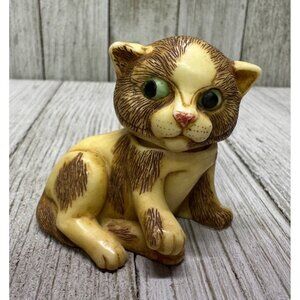 Vtg Harmony Kingdom Pot Bellys PBBKI7 "Porky", Cat Figurine Lil' Mousers 2" Long